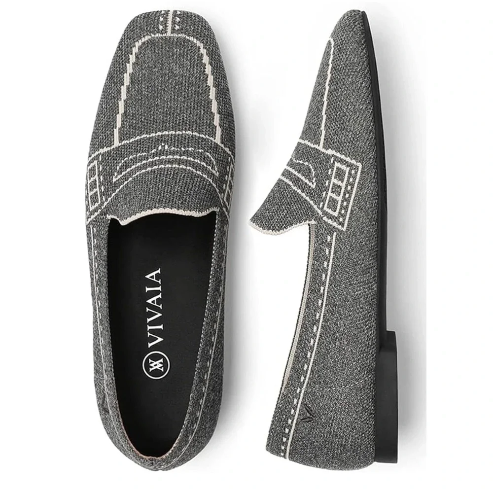 NWB Vivaia Sierra Slip On Washable Loafers in Gray Size 40 - Picture 2 of 16